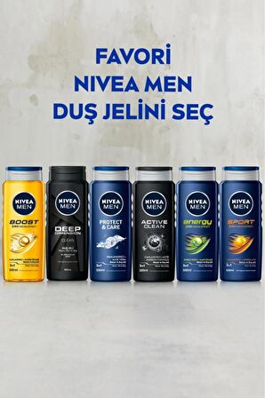 Nivea Men Energy Ferahlatıcı Tüm Ciltler İçin Duş Jeli 2 x 500 ml