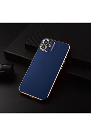 Golden Silikon Kılıf Lacivert İphone 14 Pro