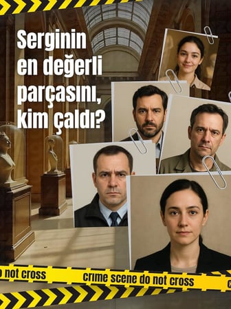 Mysterious Cases Müzede Soygun, Dedektif Dosyası, Gizem Çözme Oyunu, Şüpheli Kartları ve İpucu Belgeleri ile