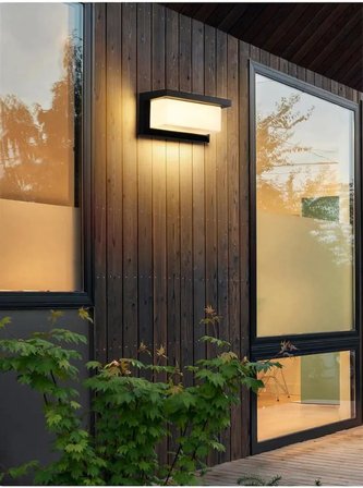 Bahçe Aydınlatması Led Işık 12w Beyaz Günışığı Işık Zita Ultra Şapkalı Bahçe Duvar Aplik Su Geçirmez (Gün Işığı 3000K)