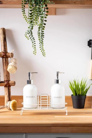 Novy Standlı 2'li Sıvı Sabunluk (White)