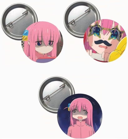Bochi The Rock Anime Buton Rozet 3 Adet 37Mm