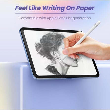 iPad Pro 11 inç 4. Nesil 2022 M2 ile Uyumlu Manyetik Paper-Like Ekran Koruyucu, Şeffaf