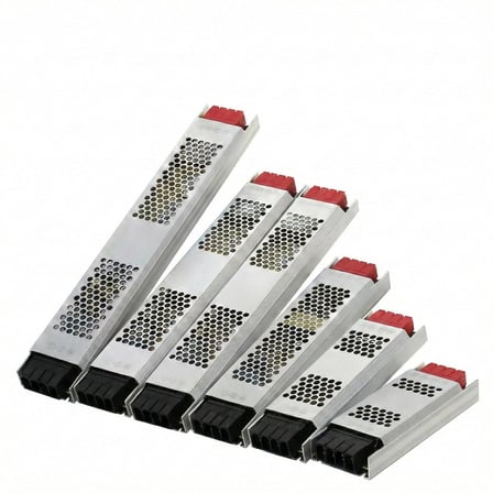 12V Ultra Slim Sessiz Şerit LED Trafosu - Cata Metal Kasa İnce Tasarım Klemensli Adaptör (5A / 12.5A / 17A / 21A / 30A Seçenekleri), IP20 İç Mekan (5 Amper)