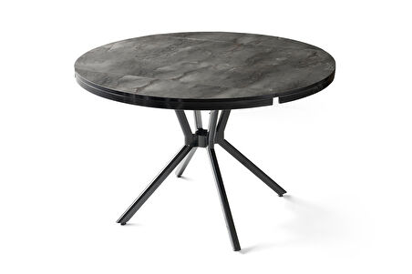 Bade MDF Oval HighGloss Açılır Mutfak Masası 73x120