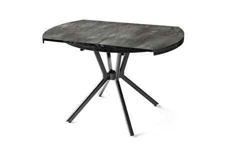 Bade MDF Oval HighGloss Açılır Mutfak Masası 73x120