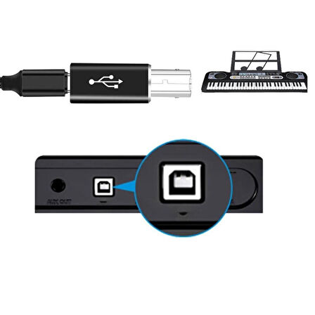  Type C To Usb B Midi Klavye Yazıcı Printer Çevirici Dönüştürücü Adaptör