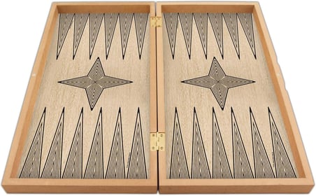 Star Marmara Yakma Ahşap Tavla – 12 mm MDF Kasa, Parlak Selefon Kaplama, 36 mm Krem &amp; Siyah Tavla Pulları, 9 mm Zar – Dayanıklı, Şık ve Tasarım