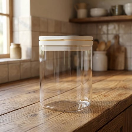 Vakum Kapaklı Kare Cam Erzak Kavanozu - Hava Almaz Şeffaf Mutfak Düzenleyici Bakliyat ve Baharat Saklama Kabı (Akrilik Değildir) - 600ml / 900ml / 1200ml Seçenekli (900ML)