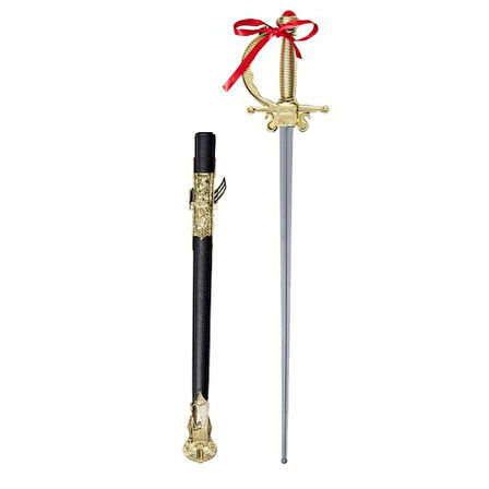 Altın Renk Kabzalı Zararsız Oyuncak Şövalye Kılıcı – 68 Cm (plastik) TdrTR