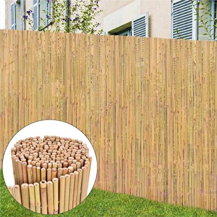 Bambu Çit Kamış Çit 2 Adet 3x5 Metre Hasır Çit Eni 3 Metre Uzunluk 5 Metre Rulo Bahçe Çiti