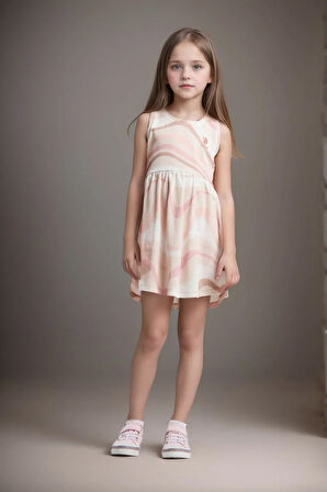 Kız Çocuk %100 Pamuklu USPA Lisanslı Elbise US01.LL.01.P4.O010