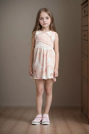 Kız Çocuk %100 Pamuklu USPA Lisanslı Elbise US01.LL.01.P4.O010