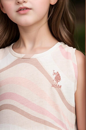 Kız Çocuk %100 Pamuklu USPA Lisanslı Elbise US01.LL.01.P4.O010