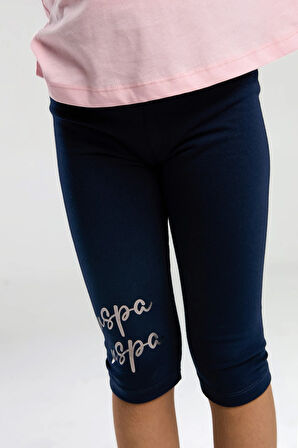 Kız Çocuk %100 Pamuklu T-Shirt & Tayt İkili Takım US01.LL.01.P4.O016