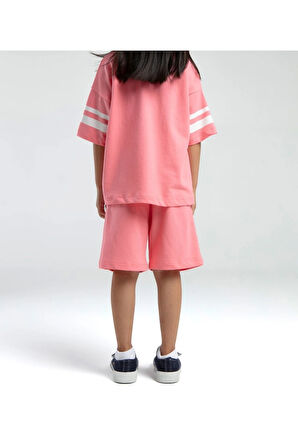 Kız Çocuk Giyim %100 Pamuklu T-Shirt & Şort İkili Set US01.LL.01.P4.O017