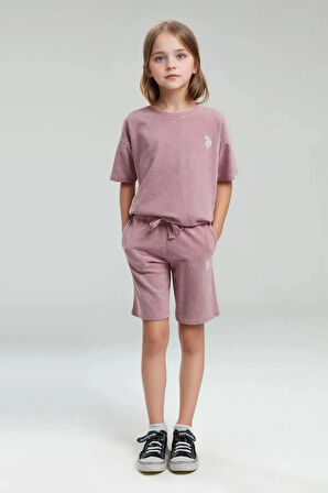 Kız Çocuk Giyim %100 Pamuklu T-Shirt & Şort İkili Set US01.LL.01.P4.O022