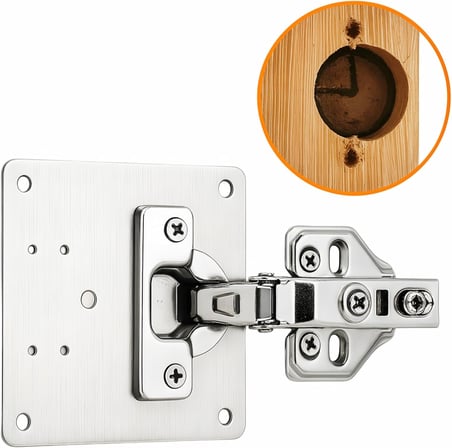 Kyrotech Paslanmaz Menteşe Tamir Plakası, Menteşe Sabitleme Braketi, Deve Boynu, Düz, Frenli, Tüm Menteşelere Uygundur, Ahşap, Mobilya, Raf, Dolap İçin Onarım Kiti, 6 Adet Vida Kite Dahildir, 9*9 CM
