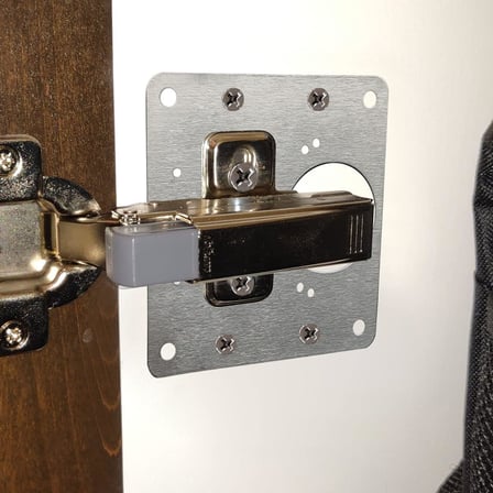 Kyrotech Paslanmaz Menteşe Tamir Plakası, Menteşe Sabitleme Braketi, Deve Boynu, Düz, Frenli, Tüm Menteşelere Uygundur, Ahşap, Mobilya, Raf, Dolap İçin Onarım Kiti, 6 Adet Vida Kite Dahildir, 9*9 CM