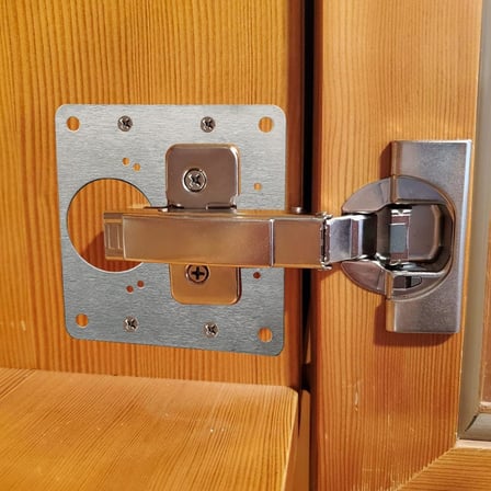 Kyrotech Paslanmaz Menteşe Tamir Plakası, Menteşe Sabitleme Braketi, Deve Boynu, Düz, Frenli, Tüm Menteşelere Uygundur, Ahşap, Mobilya, Raf, Dolap İçin Onarım Kiti, 6 Adet Vida Kite Dahildir, 9*9 CM