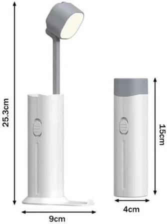Şarjlı Dokunmatik 20 Led Çalışma Okuma Işığı Masa Lambası Ayarlanabilir Parlaklık Powerbank 1200mah