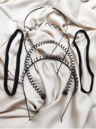 Sermet Süs Dünyası Sporcu Saç Bandı, Zigzag,Taç Yaylıl,Taç Taraklı Taç,Düz Tel Taç 5 Li Set Unisex