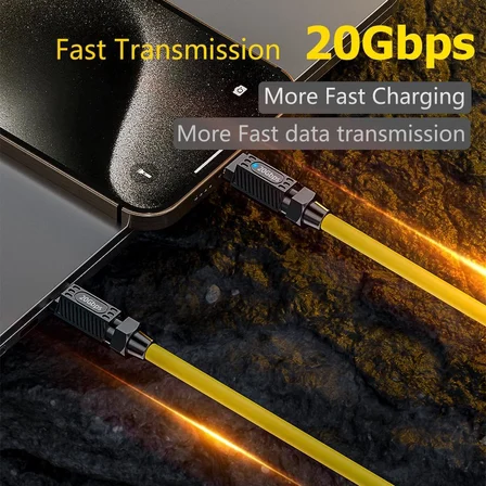 Screw Type C to Type C 140W Hızlı Şarj 8K@60Hz Görüntü Aktarımı PD3.1 20Gbps Veri Transferi 2 Metre Kablo SCR-01