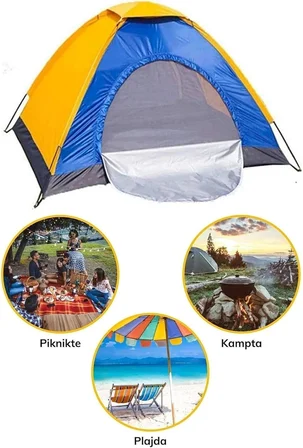 8 Kişilik 300 220 170 cm Ölçülerinde Taşıma Çantalı Kolay Kurulumlu Kamp Çadırı,