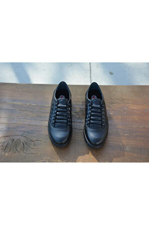 BerenniM197 Erkek Kışlık Kundura Hakiki Deri  Kauççuk Taban Bağlı