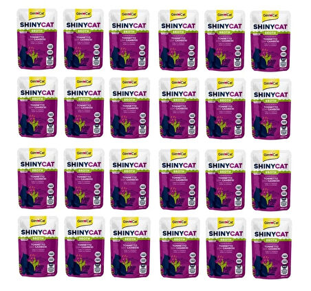 Gimcat Shinycat Pouch Ton Balıklı ve Karidesli Kedi Yaş Mama 70 Gr. X 24 Adet