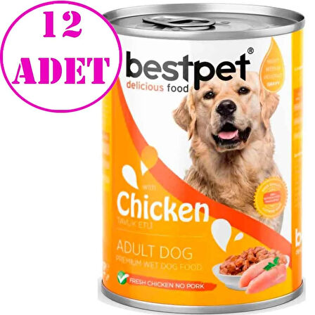 Best Pet Köpek Konservesi Tavuk Etli 400 Gr 12 AD