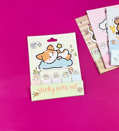 Sevimli Köpek Tasarımlı Post-it