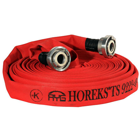 1½" İÇİ TERMOPLAST DIŞI PU KAPLI KIRMIZI 20 METRE YANGIN HORTUMU TS 9222 - TS EN 14540 BELGELİ HORTUM TdrTR