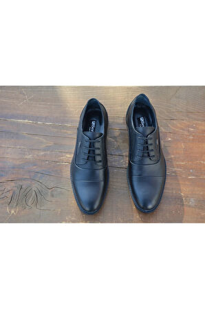 BerenniM574 Erkek Kışlık Kundura Hakiki Deri  Kauççuk Taban Bağlı