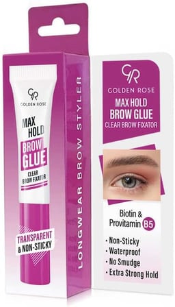 Golden Rose Max Hold Brow Glue - Şeffaf Kaş Sabitleyici Jel (Biotin &amp; B5 İçerikli)