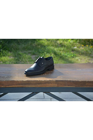 BerenniM562 Erkek Kışlık Kundura Hakiki Deri  Kauççuk Taban Bağlı