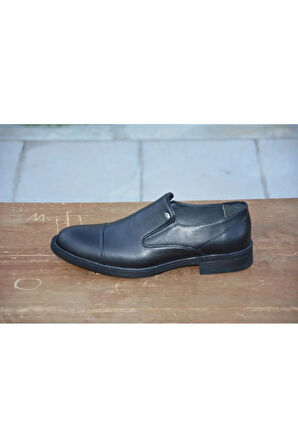 BerenniM551 Erkek Kışlık Kundura Hakiki Deri  Kauççuk Taban Bağsız