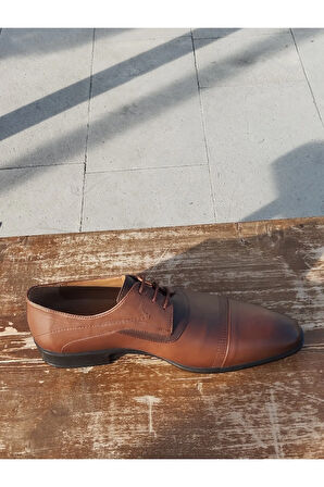 Erkek Yazlık Kundura Hakiki İç Dış Deri  Neolit Taban Bağcıklı