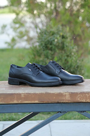 Erkek Kışlık Kundura Hakiki Deri  Kauççuk Taban  Bağcıklı