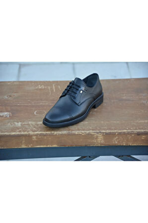 BerenniM350 Erkek Kışlık Kundura Hakiki Deri  Kauççuk Taban Bağlı