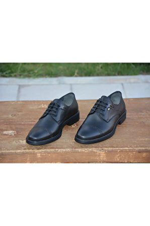 BerenniM350 Erkek Kışlık Kundura Hakiki Deri  Kauççuk Taban Bağlı