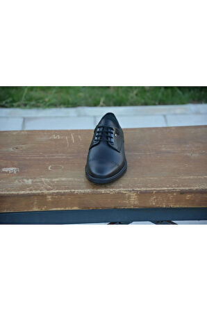 BerenniM350 Erkek Kışlık Kundura Hakiki Deri  Kauççuk Taban Bağlı