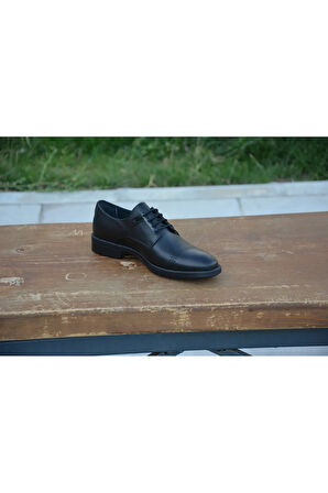 BerenniM350 Erkek Kışlık Kundura Hakiki Deri  Kauççuk Taban Bağlı