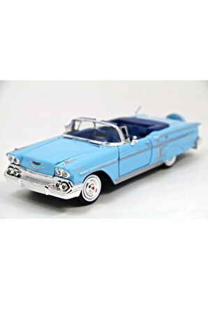 Motormax Diecast 1:24 1958 Chevy Impala - Model Araba Mavi