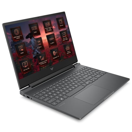 HP Victus Gaming 15 AMD Ryzen 7 7445HS 16GB 1TB SSD 6 GB RTX4050 144Hz 15.6" Freedos Laptop, Notebook BX9U9EA 003