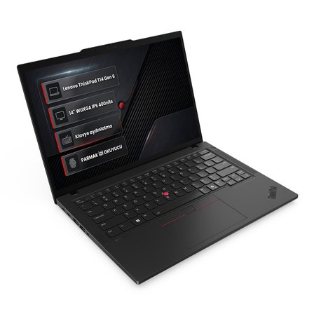 Lenovo ThinkPad T14 Gen 6 Intel Core Ultra 7-255U 16GB 1TB SSD 14" Freedos Laptop, Notebook 21QDS8SPTX 002