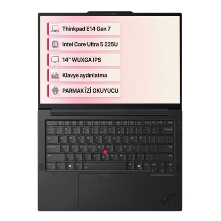 Lenovo ThinkPad E14 Gen 7 Intel Core Ultra 5 225U 64GB 2TB SSD 14" WUXGA W11P Laptop, Notebook 21SX007DTX 014