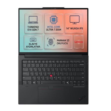 Lenovo ThinkPad E14 Gen7 Intel Core Ultra 7 255H 16GB 512GB SSD 14" WUXGA Windows 11 Pro Laptop, Notebook 21SX008XTX 008