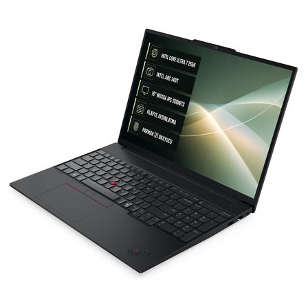 Lenovo ThinkPad E16 Gen 3 Intel Core Ultra 7 255H 32GB 1TB SSD 16" WUXGA Freedos Laptop, Notebook 21SR007VTX 002