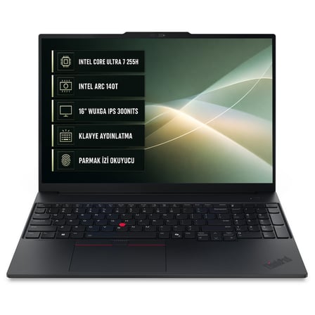 Lenovo ThinkPad E16 Gen3 Intel Core Ultra 7 255H 16GB 512GB SSD 16" WUXGA Windows 11 Pro Laptop, Notebook 21SR007VTX 007